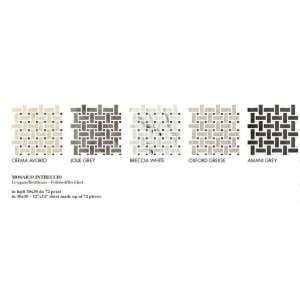 MARMOREA2 BRECCIA WHITE 30X30 MOSAICO INTRECCIO - FIORANESE CERAMICA MM5MS4L