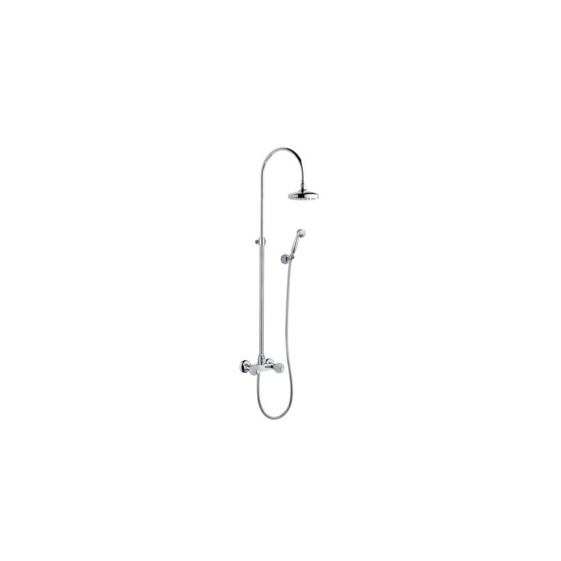 RIVOLI Groupe douche externe avec tube, tête de douche et set de douche duplex Chrome  Bongio 05537-D