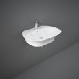 Oval wall-mounted washbasin Sensation    White Alpino PROTEK Rak Ceramics RAK CERAMICS - 1