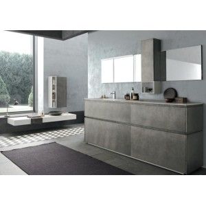 LIME 2.0  Composizione 209 Laccato Metal Titanio  Mobile Bagno AZZURRA