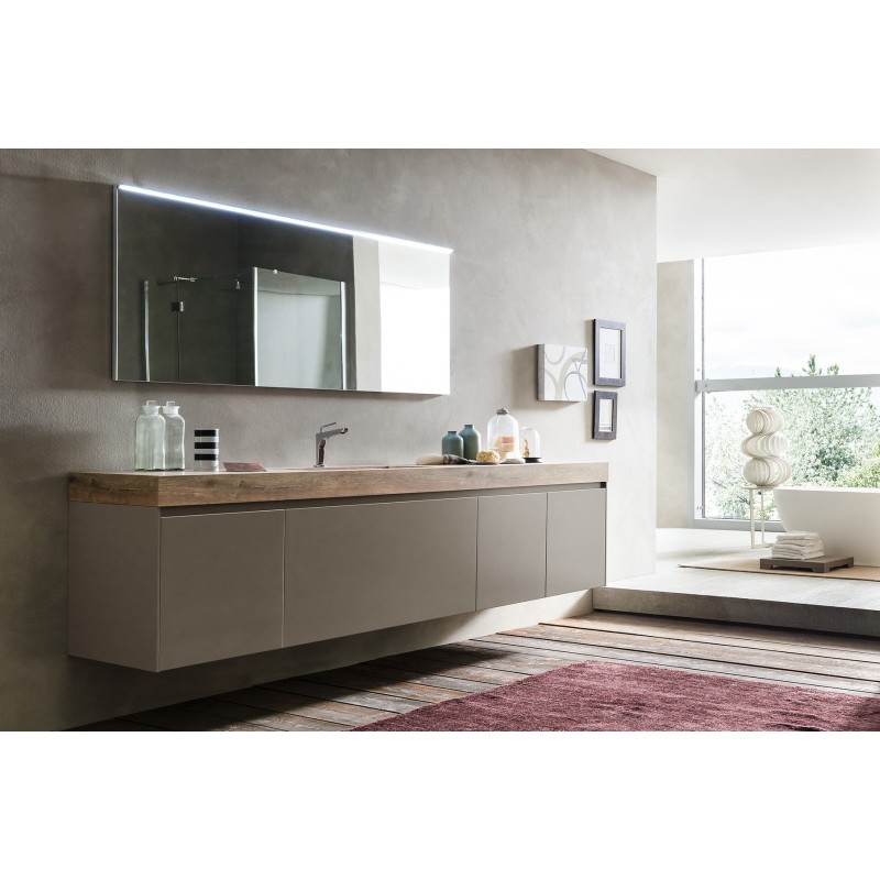 LIME 2.0  Composizione 218 Laccato Titanio Opaco  Mobile Bagno AZZURRA