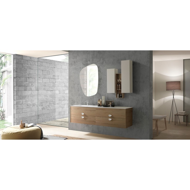LIME 2.0  Composizione 220 Nuance Grigio Chiaro Opaco Mobile Bagno AZZURRA