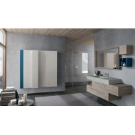 LIME   Composizione 017 Calce Grigio + Rovere Dogato Grigio + Cemento Cenere  Mobile Bagno AZZURRA AZZURRA GROUP - 1