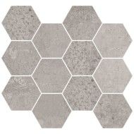 METALLIC GREY NATUREL MOSAIQUE HEX 30X28 - APARICI APARICI CERAMICA - 1