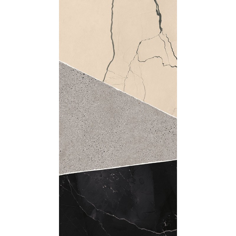 SOUND OF MARBLES FIOMOOD NERO 74X148 LUCIDATO  RETTIFICATO  - Ceramica Fioranese M4F717L FIORANESE CERAMICHE - 1