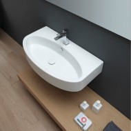 GSG LIKE  Washbasin 80 cm, single hole (without hole, 3 holes on request) fixing kit included
