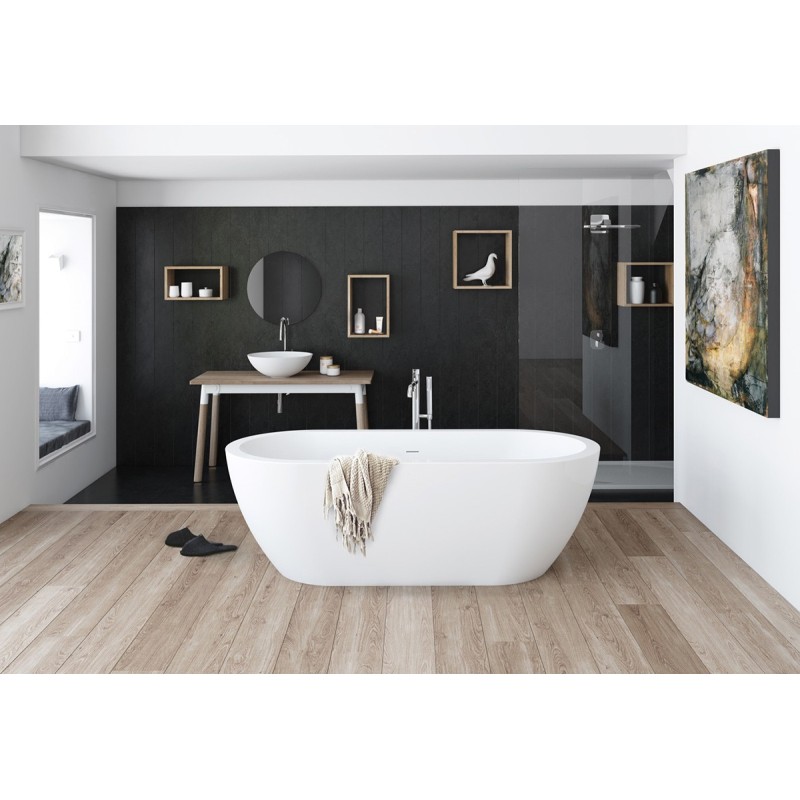 GSG SUN FREISTEHENDE BADEWANNE IN ACRYL CM 170X81 VOLLSTÄNDIG MIT ABFALL UND ENTLADUNG