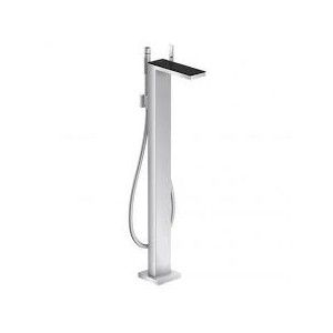 AXOR MyEdition Single lever manual bath mixer floor-standing Chrome/Black Glass AX 47440600 HANSGROHE - 1