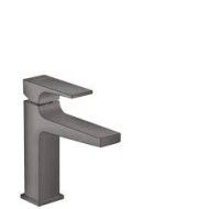Metropol - Single lever basin mixer 110 with lever handle with push-open waste - Brushed Black Chrome HANSGROHE  32507340 HANSGR