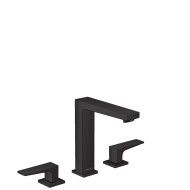 Metropol - Melangeur de lavabo 3 trous  160 poignee manette avec bonde Push-Open- noir matt HANSGROHE  32515670 HANSGROHE - 1