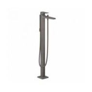 Metropol - Set de finition mitigeur bain/douche  au sol poignee manette - noir chrome brosse HANSGROHE  32532340 HANSGROHE - 1