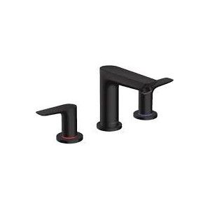 Talis E - Melangeur de lavabo 3 trous  avec tirette et vidage - noir matt HG 71733670 HANSGROHE - 1
