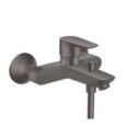 Talis E - Single lever manual bath mixer for exposed installation - Brushed Black Chrome HG 71740340 HANSGROHE - 1