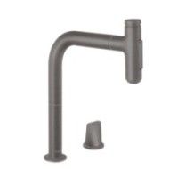 M71 M7120-H200 Mitigeur de cuisine avec douchette extractible 2 jets - noir chrome brosse HG 73818340 HANSGROHE - 1