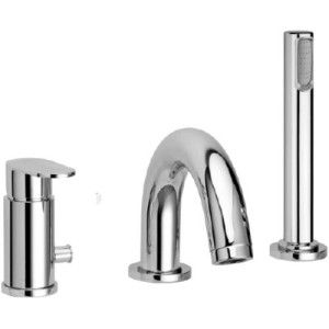 Candy Deck mounted Mixer with diverter  Cromo -  Paffoni CA 040CR RUBINETTERIA PAFFONI - 1