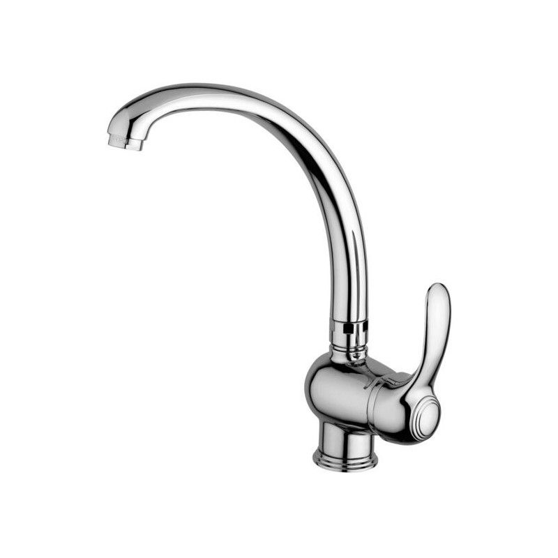Flavia-Giorgia Einloch-Spülenmischer mit schwenkbarem Auslauf   Cromo -  Paffoni FA 181CR RUBINETTERIA PAFFONI - 1