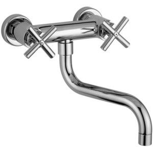 Quattro gruppo lavello a muro con canna orientabile  Cromo -  Paffoni QTV 161CR RUBINETTERIA PAFFONI - 1