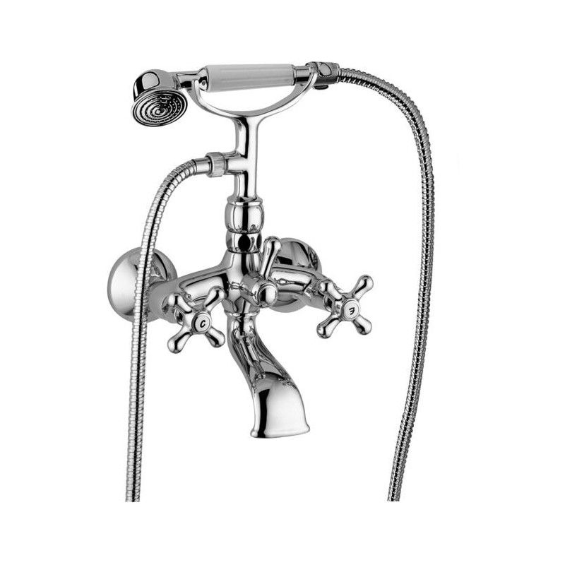 Iris - Viola traditional bath shower mixer Retrò with diverter Cromo -  Paffoni IRV 027CR RUBINETTERIA PAFFONI - 1