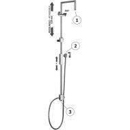 Colonnes de douche réglables SYNCRO TOP Cromo -  Paffoni ZCOL 615CRX RUBINETTERIA PAFFONI - 1