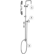 Verstellbare Duschsäulen MASTER PLUS Cromo -  Paffoni ZCOL 611CRX RUBINETTERIA PAFFONI - 1