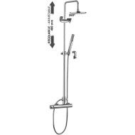 Colonnes de douche réglables EASY PLUS Cromo -  Paffoni ZCOL 603 RUBINETTERIA PAFFONI - 1