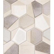 ART Mosaic Esagono Decoration SAND 34,5X29,8A - SUPERGRES MEKS CERAMICHE SUPERGRES - 1