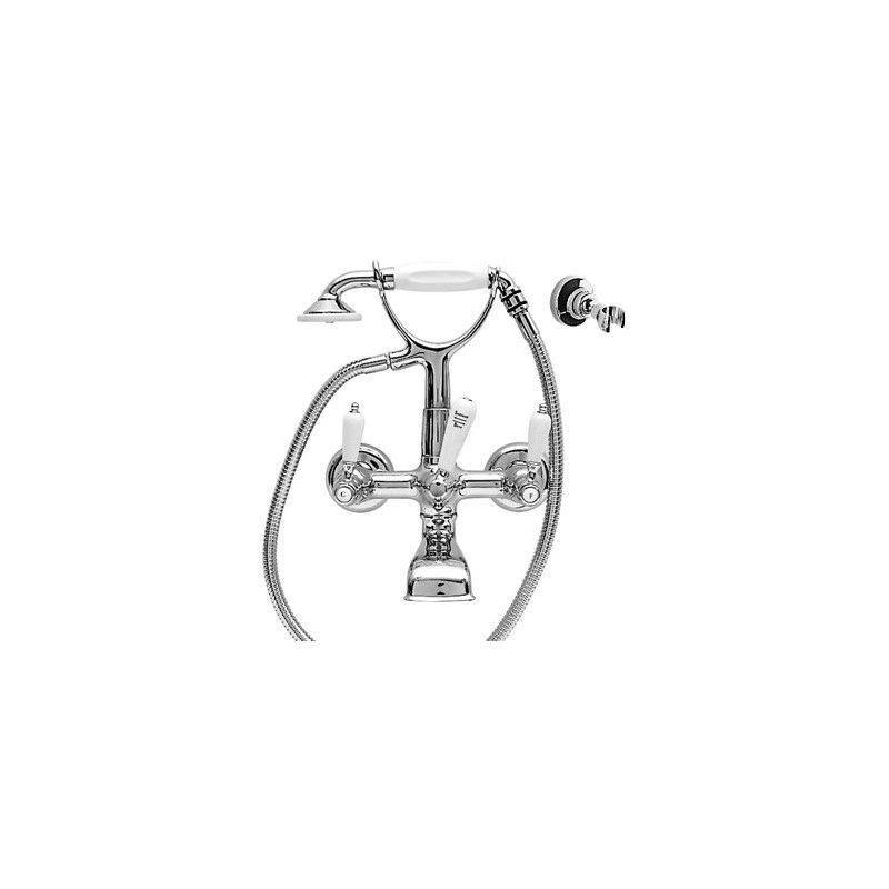 803 Surface mounted bathtub Set "Victoria" 3/4" with connection for wall hand shower - Rubinetteria Zazzeri 2003 V401 A00  - 1