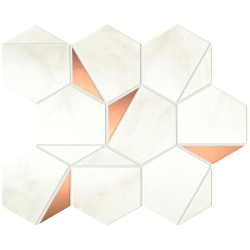 MARVEL SHINE Marvel Calacatta Delicato Gold Hex 25,1x29 Shiny - Atlas Concorde A4WT CERAMICHE ATLAS CONCORDE - 1