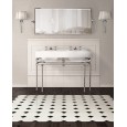 Crystal Memphis Console pour Lavabo Double wide L124,5xH88,3xD56,5 avec finition pattes Chrome DEVON&DEVON - 1
