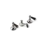 Black Dandy Dreiloch Bidetsatz mit Zugknopfgarnitur - Chrom DEVON&DEVON - 1