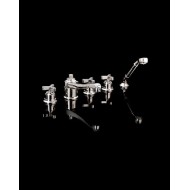 Tribeca Robinetterie pour baignoire pour montage au bord du Bassin 5 Trous,  avec Inverseur encastre et Douchette - Chrome DEVON