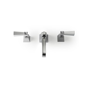 Vip Time Robinetterie pour Lavabo 3 trous avec tirette -Poignees en Metal DEVON&DEVON - 1