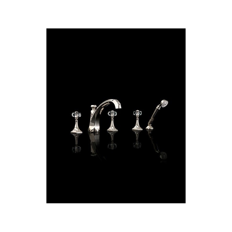 Gemstone Excelsior Gruppo vasca per montaggio bordovasca 5 fori, con deviatore e doccetta - Cromo DEVON&DEVON - 1