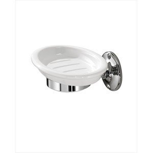 Cavendish Porta sapone L14,5xH6,3xD12,5 con finitura Cromo DEVON&DEVON - 1