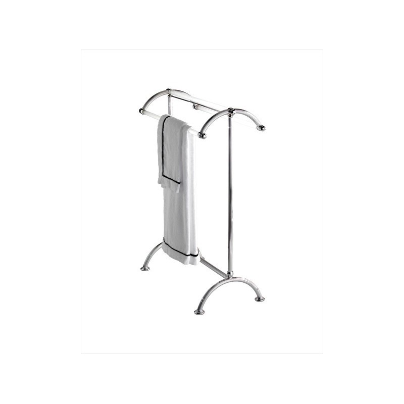 Single Freestanding towel rail L65xH85xD33 with Chrome finish DEVON&DEVON - 1