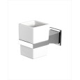 Time Zahnbürstenhalter mit Keramikglas L7,5xH11xD15 mit Finitur Chrom DEVON&DEVON - 1