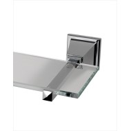 Time Mensola in cristallo L61xH5,5xD18,8 con finitura Cromo DEVON&DEVON - 1