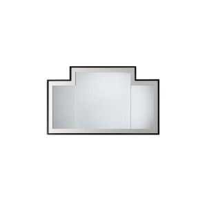 Frame Mirrors Vogue 1 Black glossy lacquered mirror L130xH77xD2 with Warm Gray internal frame DEVON&DEVON - 1
