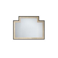 Frame Mirrors Small Vogue 2 Black glossy lacquered mirror L104xH77xD2 with internal frame in "antiqued aluminum leaf" DEVON&DEVO