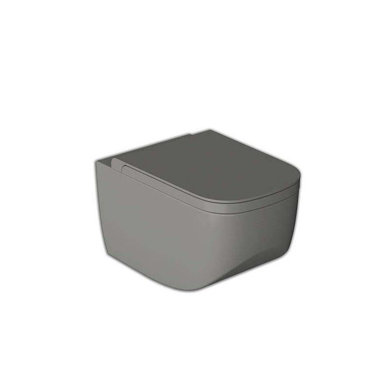 NEXT VASO  RIMLESS FILO MURO SENZA FORI LATERALI   PURE FIX  ANTRACITE  360x560 Hatria  HATRIA - 1