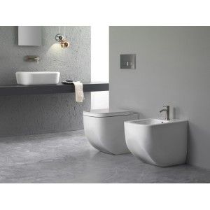 NEXT OPEN  Bidet 1 trou SANS TROUS LATERAUX PURE FIX NOIR MATT 360x560 Hatria 