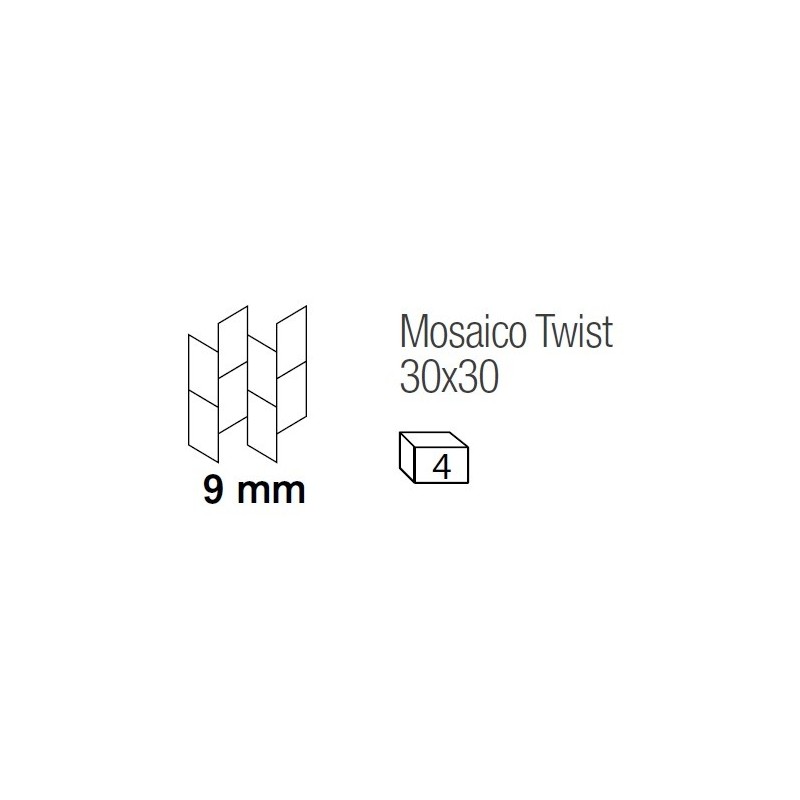 SUPREME EVO MOSAICO TWIST ANTIQUE WHITE LUX 30X30 - FLAVIKER PF60008868 FLAVIKER - 1