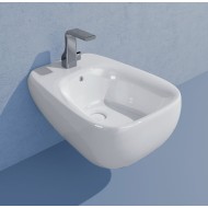 WHITE FLUO WALL HUNG BIDET with ONE HOLE Ceramica Flaminia