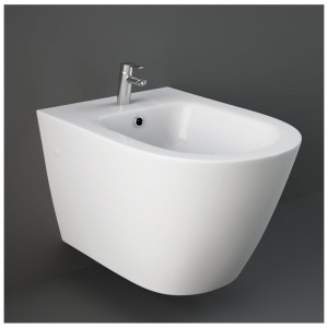 Wall hung Bidet Single hole RESORT 52x36x32cm PROTEK HIDDEN FIXINGS  Rak Ceramics