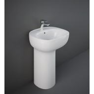 Lavabo sur pied ILLUSION 54 CM Blanc AVEC COUVERCLE GASPILLAGE  Rak Ceramics