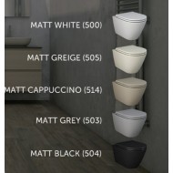 Matt White single hole wall hung bidet 52x36x32 cm FEELING  Rak Ceramics