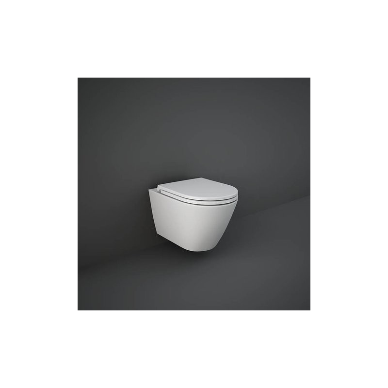 WC sospeso RIMLESS Bianco Opaco 52x36x32 cm + COPRIWATER  FEELING  Rak Ceramics