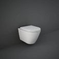 WC sospeso RIMLESS Bianco Opaco 52x36x32 cm + COPRIWATER  FEELING  Rak Ceramics