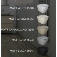 Matt White RIMLESS wall hung WC 52x36x32 cm + SEAT COVER FEELING  Rak Ceramics