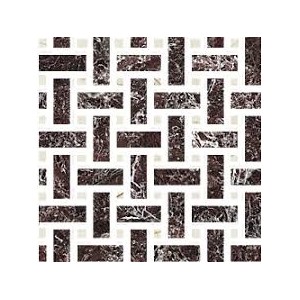 MARMOREA INTENSA ROSSO Levigato Mosaico Weave - Ceramica Fioranese M54MS2L FIORANESE CERAMICHE - 1
